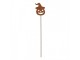 Rustikální rezavý zápich dýně Halloween Rust - 8*1*43 cm Clayre & Eef