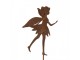 Rustikální rezavý zápich zahradní víla Fairy Rust - 9*1*42 cm Clayre & Eef