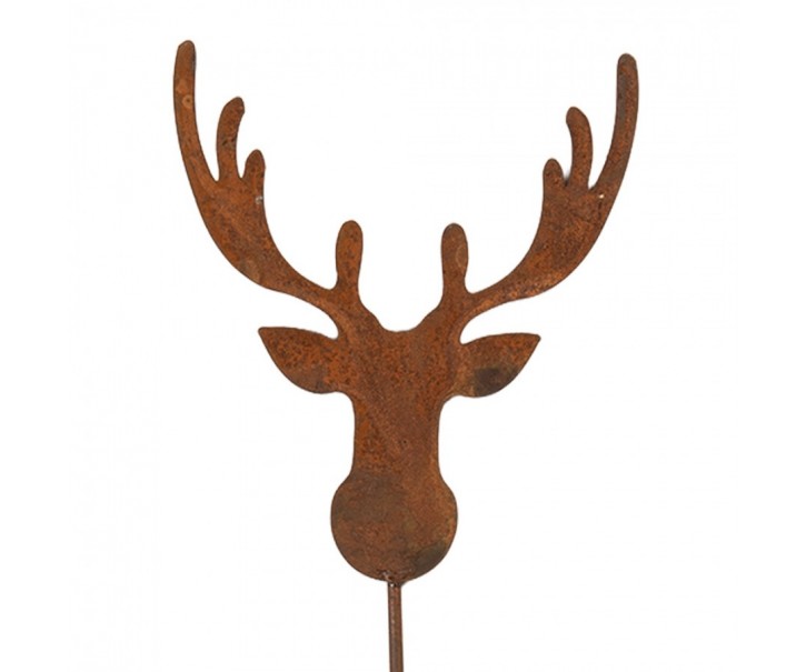 Rustikální rezavý zápich jelen Deer Rust - 9*1*29 cm Clayre & Eef