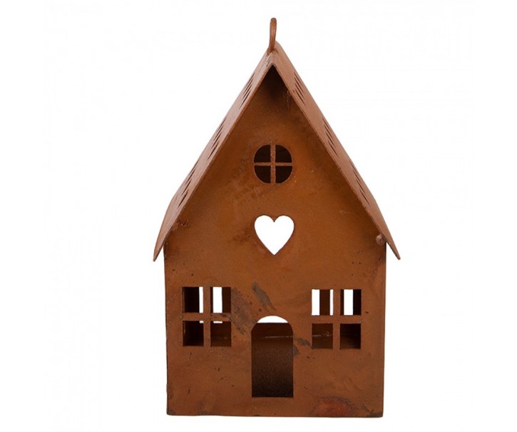 Decorative Figurine House 12x12x18 Cm Brown Metal - 12*12*18 cm Clayre & Eef