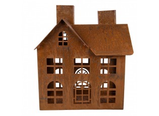 Decorative Figurine House 17x9x22 Cm Brown Metal - 11*19*21 cm