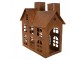 Hrdzavý svietnik v tvare domčeka Rustic Charm - 11*19*21 cm Clayre & Eef
