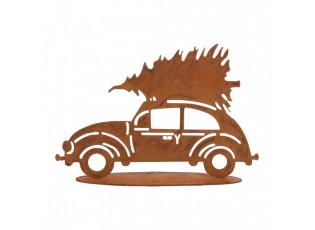 Christmas Decoration Figurine Car 27x8x19 Cm Brown Metal - 27*8*19 cm