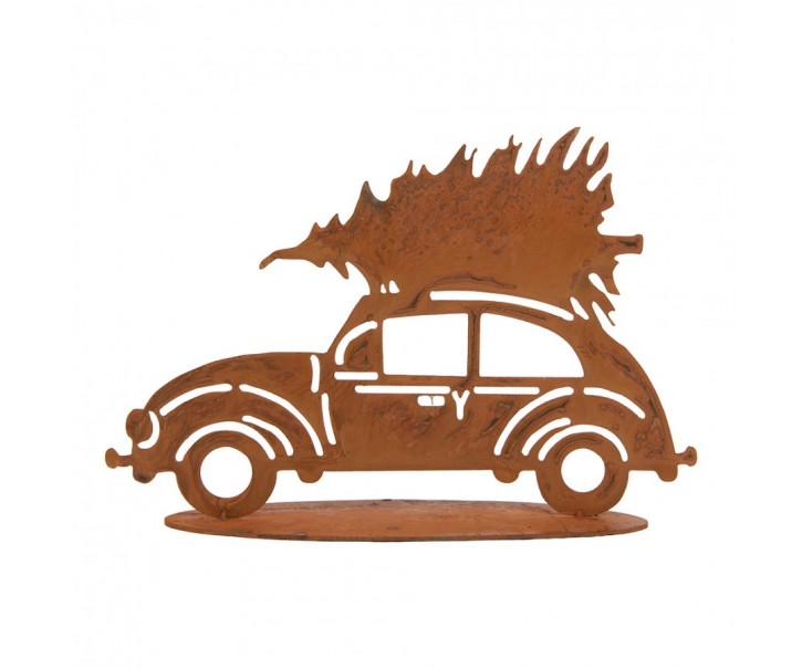 Christmas Decoration Figurine Car 27x8x19 Cm Brown Metal - 27*8*19 cm Clayre & Eef