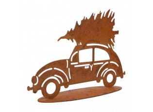 Christmas Decoration Figurine Car 27x8x19 Cm Brown Metal - 27*8*19 cm