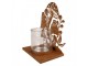Rustikální rezavý svícen s houbami Mushroom Rust - 22*13*23 cm Clayre & Eef
