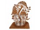 Rustikální rezavý svícen s houbami Mushroom Rust - 22*13*23 cm Clayre & Eef