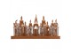 Rustikální rezavý svícen se svíčkami Candle Rust - 36*9*18 cm Clayre & Eef