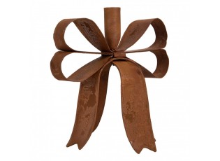 Rustikální rezavý svícen mašle Bow Candle Rust - 19*15*18 cm