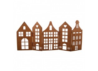 Decorative Figurine House 45x1x21 Cm Brown Metal - 45*1*21 cm