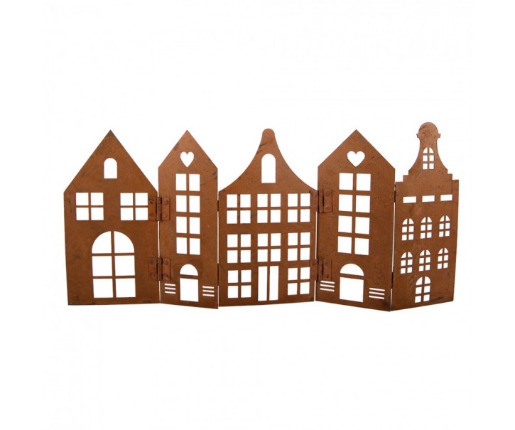 Decorative Figurine House 45x1x21 Cm Brown Metal - 45*1*21 cm Clayre & Eef