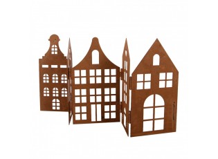 Decorative Figurine House 45x1x21 Cm Brown Metal - 45*1*21 cm
