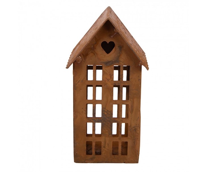Decorative Figurine House 5x6x12 Cm Brown Metal - 5*6*12 cm Clayre & Eef
