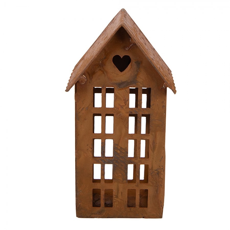 Rezavý malý domek Rustic Charm - 5*6*12 cm