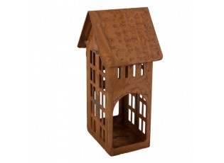 Decorative Figurine House 5x6x12 Cm Brown Metal - 5*6*12 cm