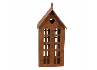 Decorative Figurine House 7x8x15 Cm Brown Metal - 7*8*15 cm