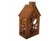 Rezavý svícen ve tvaru domku Rustic Charm - 11*15*26 cm Clayre & Eef