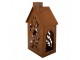 Rezavý svícen ve tvaru domku Rustic Charm - 11*15*26 cm Clayre & Eef