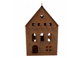 Decorative Figurine House 20x12x29 Cm Brown Metal - 20*12*29 cm