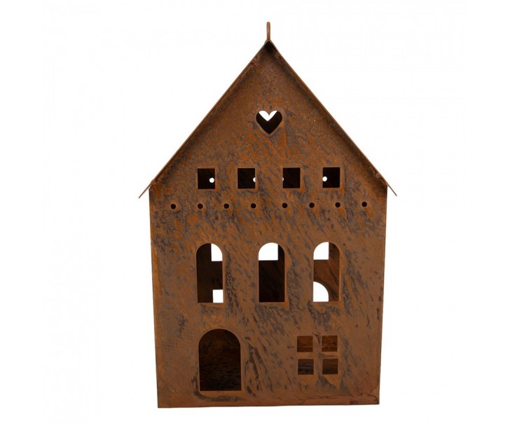 Decorative Figurine House 20x12x29 Cm Brown Metal - 20*12*29 cm Clayre & Eef