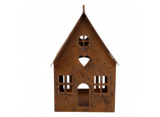 Decorative Figurine House 14x15x22 Cm Brown Metal - 14*15*22 cm