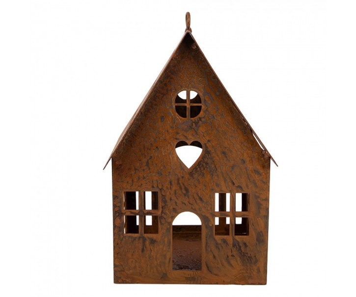 Decorative Figurine House 14x15x22 Cm Brown Metal - 14*15*22 cm Clayre & Eef