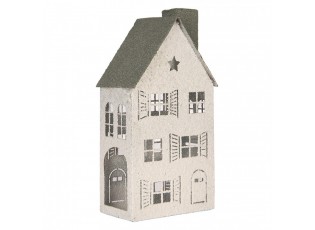 Decorative Figurine House 16x9x32 Cm White Metal - 16*9*32 cm