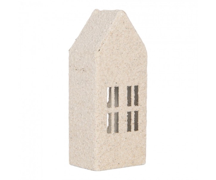 Kovový domek s pískovým povrchem Raw Sand - 5*4*11 cm Clayre & Eef