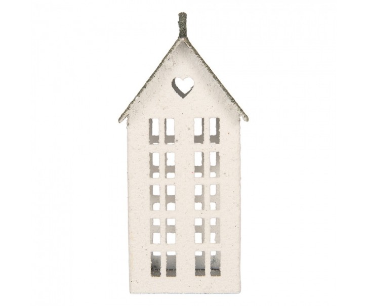 Decorative Figurine House 7x5x15 Cm White Metal - 7*8*17 cm Clayre & Eef