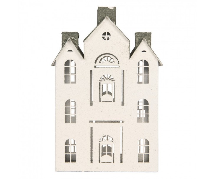 Decorative Figurine House 25x15x47 Cm White Metal - 25*15*47 cm Clayre & Eef