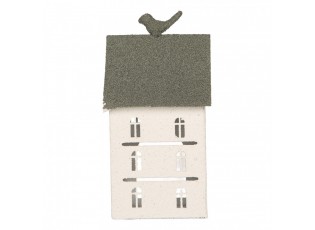 Decorative Figurine House 12x12x27 Cm White Metal - 12*12*27 cm