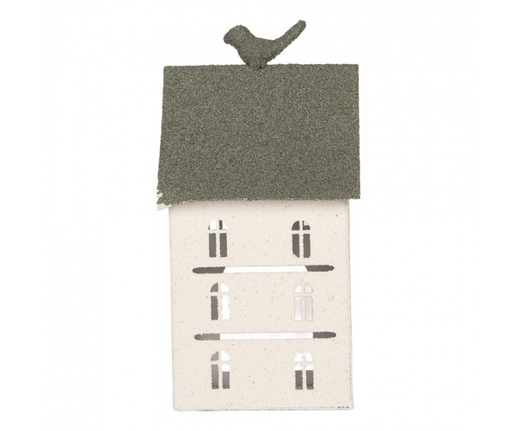 Decorative Figurine House 12x12x27 Cm White Metal - 12*12*27 cm Clayre & Eef