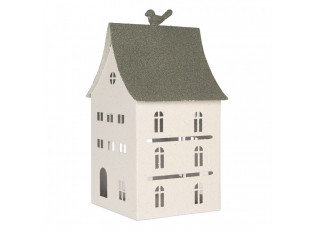 Decorative Figurine House 20x20x39 Cm White Metal - 20*20*39 cm