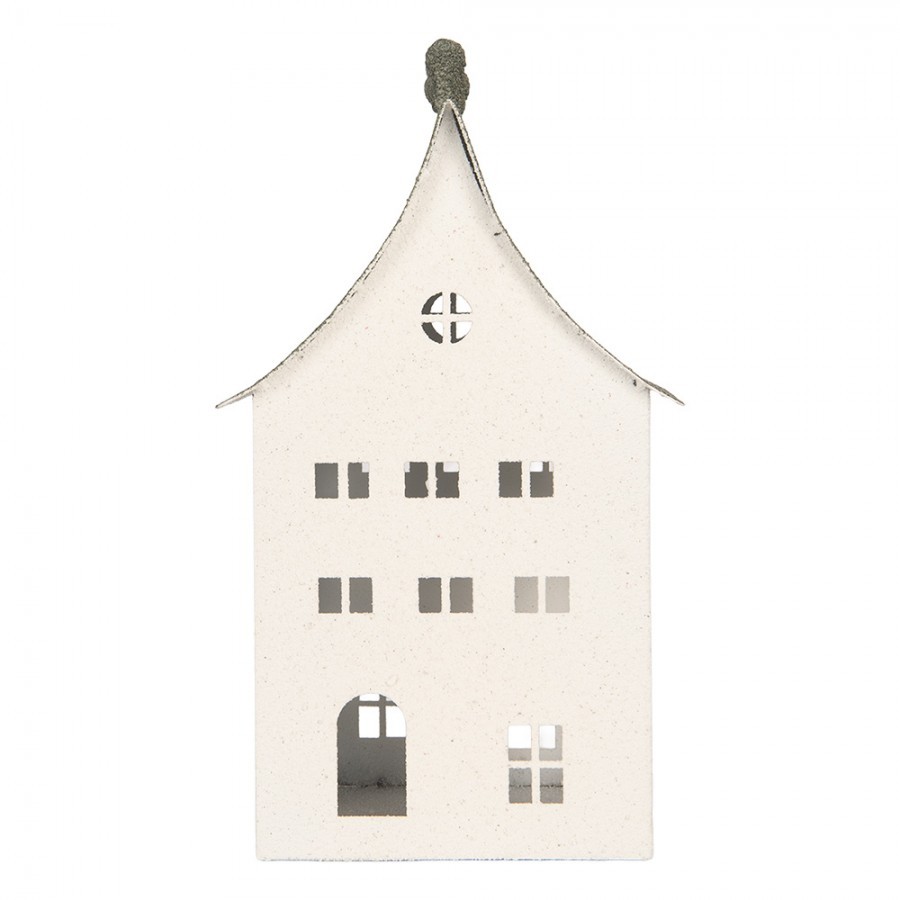 Kovový svícen domek s pískovým povrchem Raw Sand - 20*20*39 cm Clayre & Eef Kovový svícen domek s pískovým povrchem Raw Sand - 20*20*39 cm Clayre & Eef