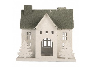 Kovový svícen domek s pískovým povrchem Raw Sand - 26*17*26 cm