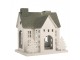 Kovový svícen domek s pískovým povrchem Raw Sand - 26*17*26 cm Clayre & Eef