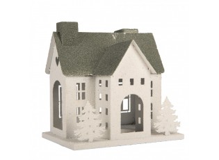 Decorative Figurine House 26x17x26 Cm White Metal - 26*17*26 cm