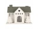 Kovový svícen domek s pískovým povrchem Raw Sand - 36*23*32 cm Clayre & Eef