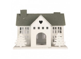 Decorative Figurine House 36x23x32 Cm White Metal - 36*23*32 cm