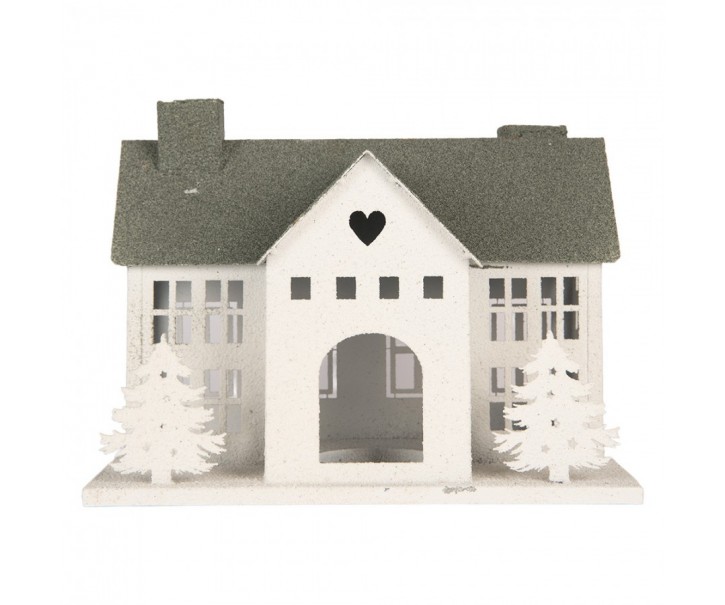 Decorative Figurine House 36x23x32 Cm White Metal - 36*23*32 cm Clayre & Eef