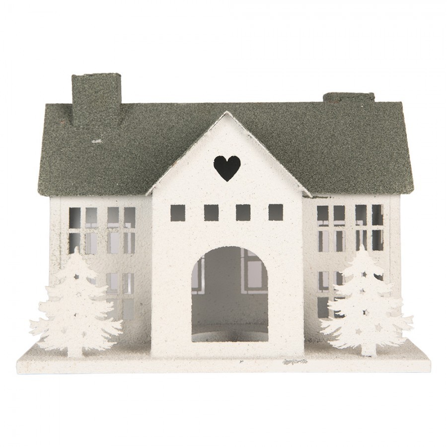 Kovový svícen domek s pískovým povrchem Raw Sand - 36*23*32 cm Clayre & Eef Kovový svícen domek s pískovým povrchem Raw Sand - 36*23*32 cm Clayre & Eef