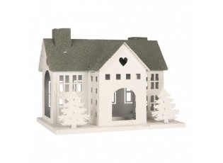 Decorative Figurine House 36x23x32 Cm White Metal - 36*23*32 cm