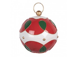Christmas Decoration Figurine ? 24x27 Cm Red Metal - ? 24*27 cm