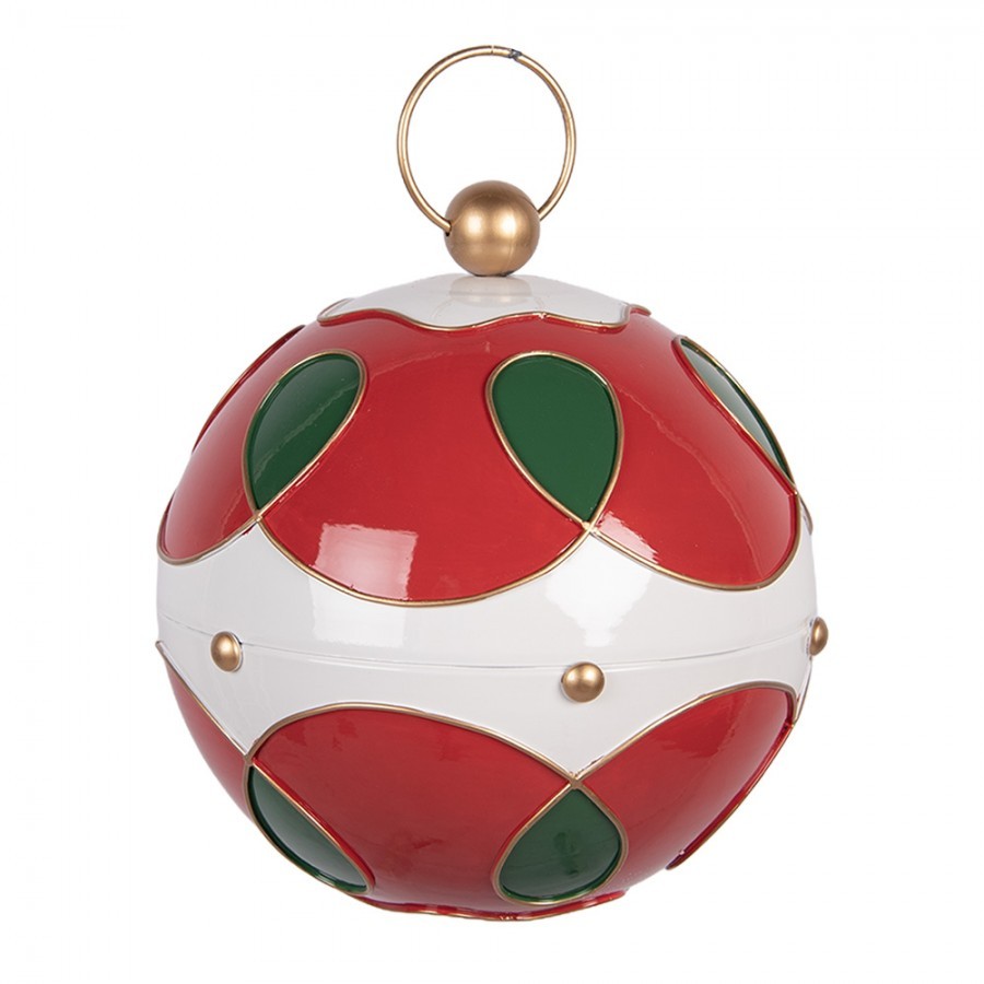 Christmas Decoration Figurine ? 24x27 Cm Red Metal - ? 24*27 cm