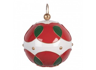 Christmas Decoration Figurine ? 24x27 Cm Red Metal - ? 24*27 cm
