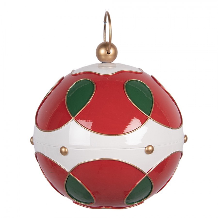 Christmas Decoration Figurine ? 24x27 Cm Red Metal - ? 24*27 cm