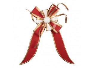 Christmas Decoration Figurine 30x6x38 Cm Red Metal - 30*6*38 cm