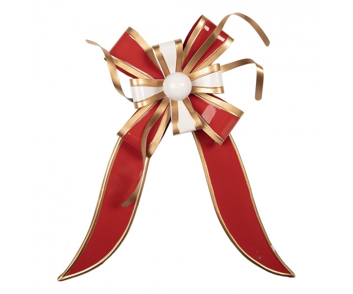Christmas Decoration Figurine 30x6x38 Cm Red Metal - 30*6*38 cm Clayre & Eef