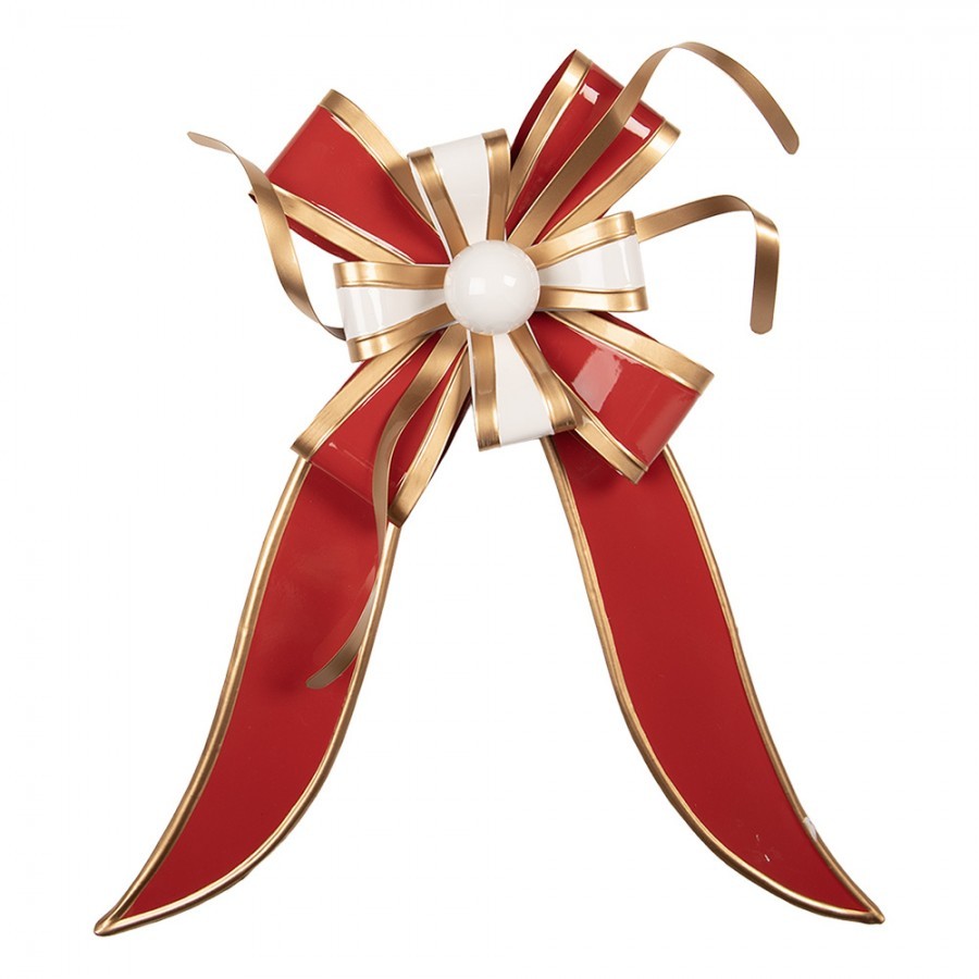 Christmas Decoration Figurine 30x6x38 Cm Red Metal - 30*6*38 cm