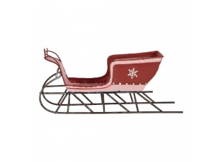 Christmas Decoration Figurine Sled 20x9x6 Cm Red Metal - 20*6*9 cm